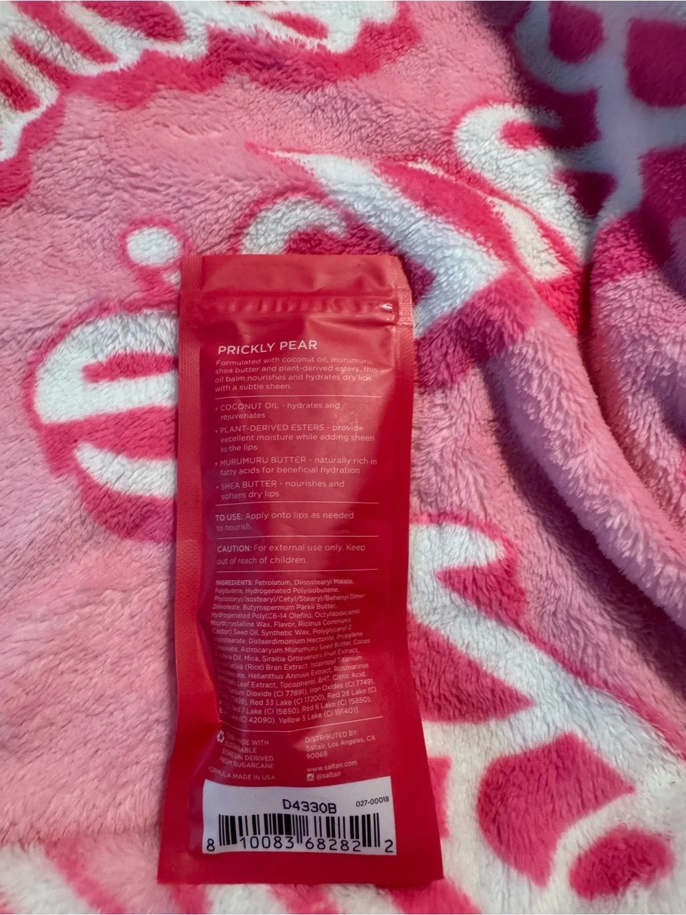 Saltair Lip Oil Balm Prickly Pear New